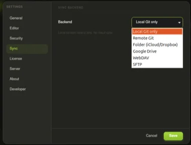 Claspt sync backend settings