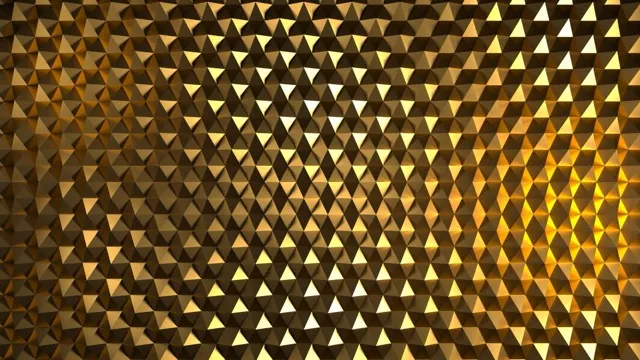 Abstract golden hexagonal pattern